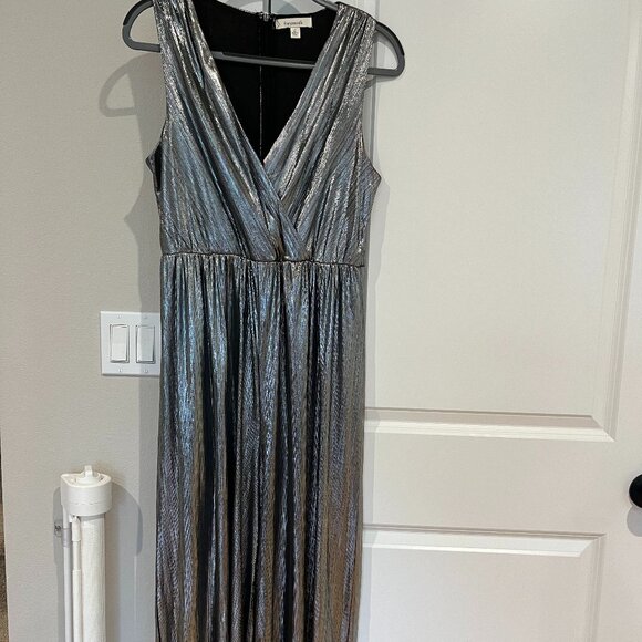 Francesca's | Silver Jumpsuit | Size Large - Picture 1 of 3